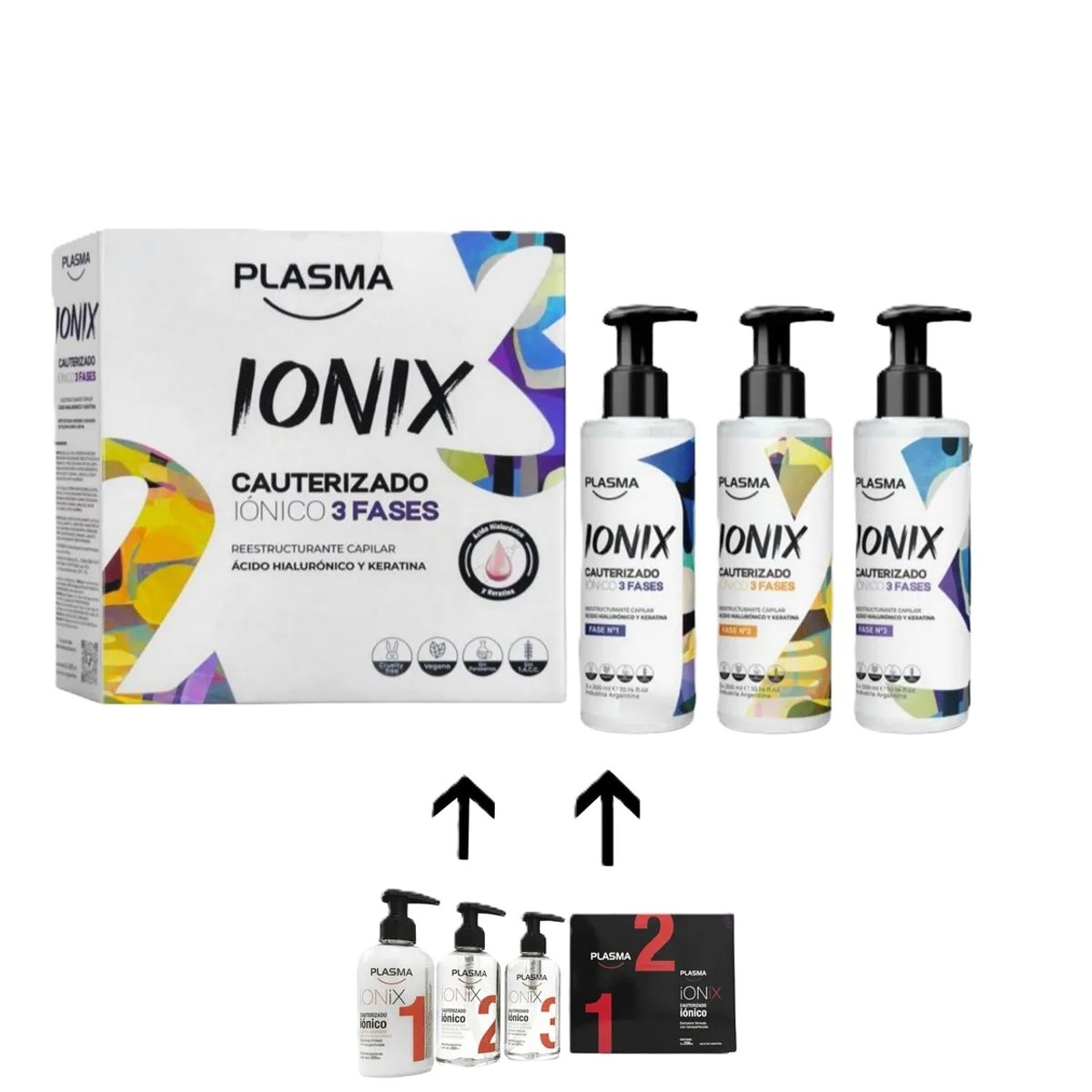 GENERICO - Ampolla Plasma Ionix 200ml Reparación Capilar
