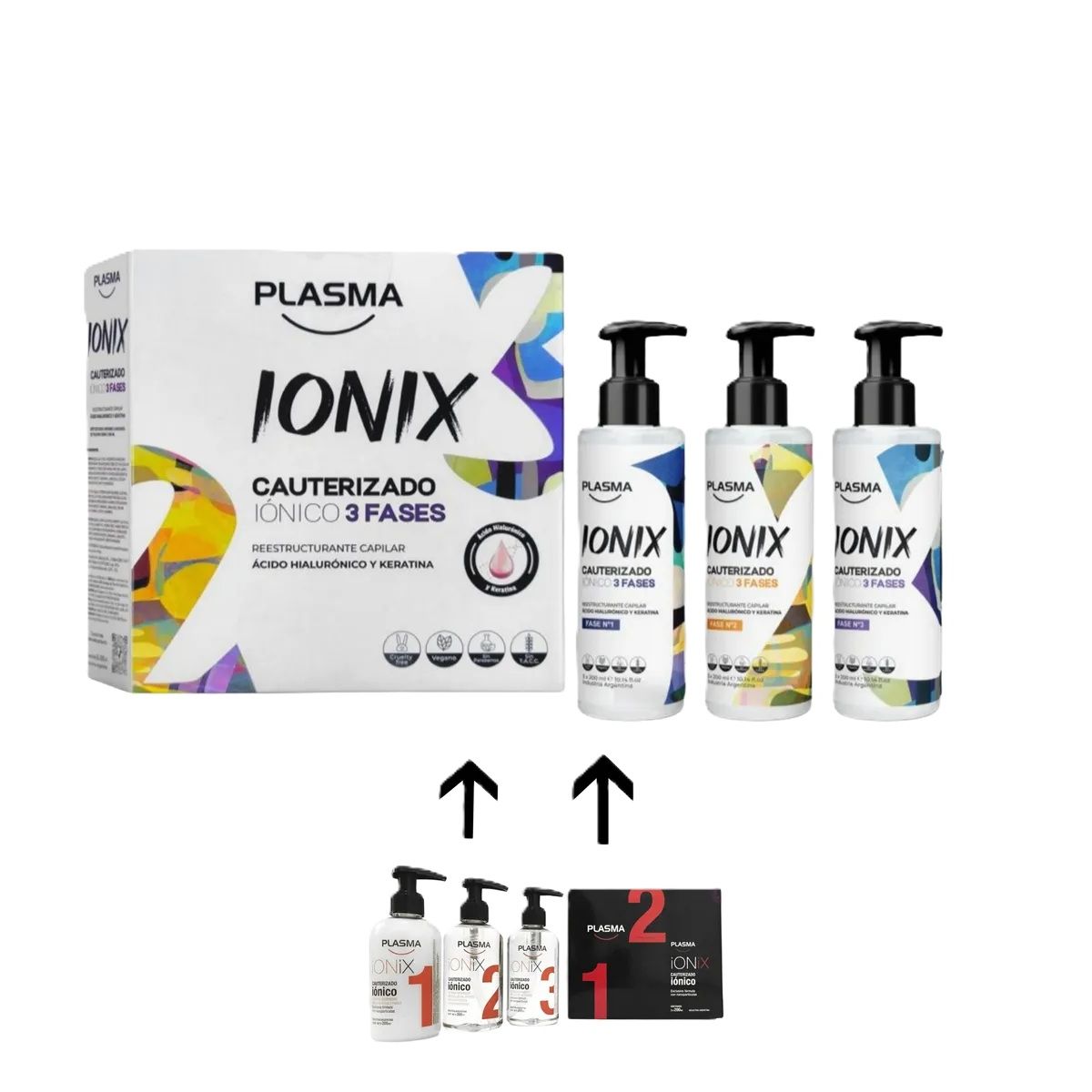 GENERICO - Ampolla Plasma Ionix 200ml Reparación Capilar