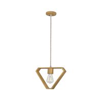 Lámpara Colgante de Madera Decorativa Triangular E-27