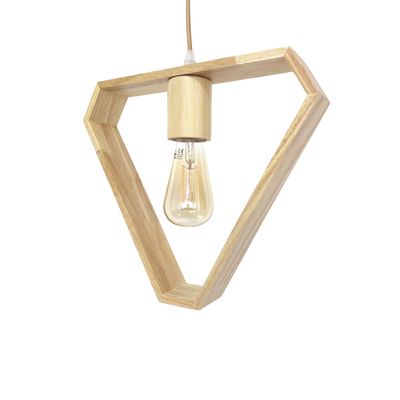Imagen 2 del producto Lámpara Colgante de Madera Decorativa Triangular E-27