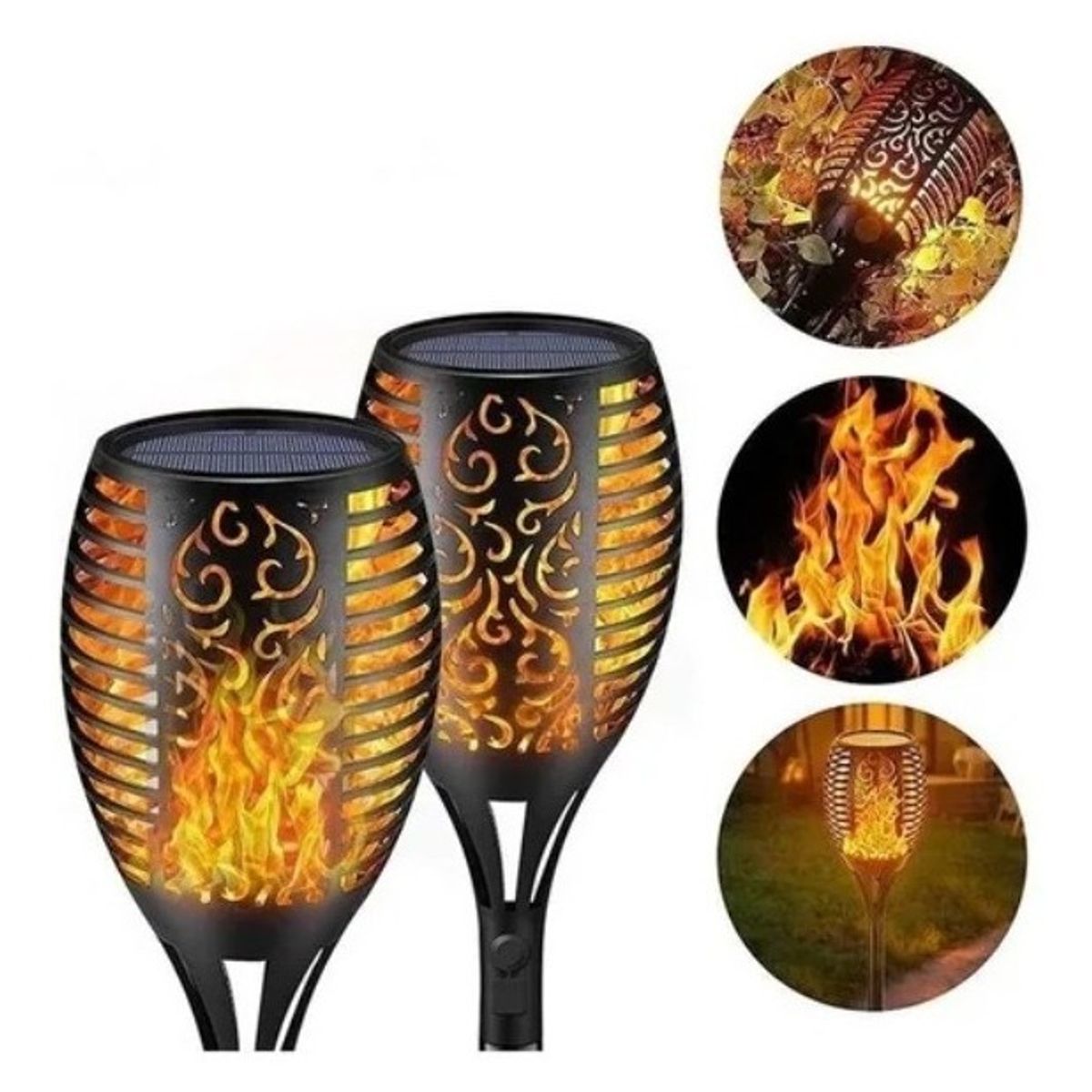 GENERICO - Mini Lampara Luces Solares Antorchas Led Estaca