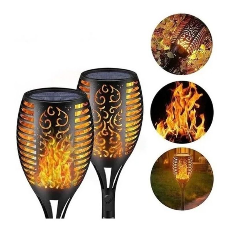 GENERICO - Mini Lampara Luces Solares Antorchas Led Estaca