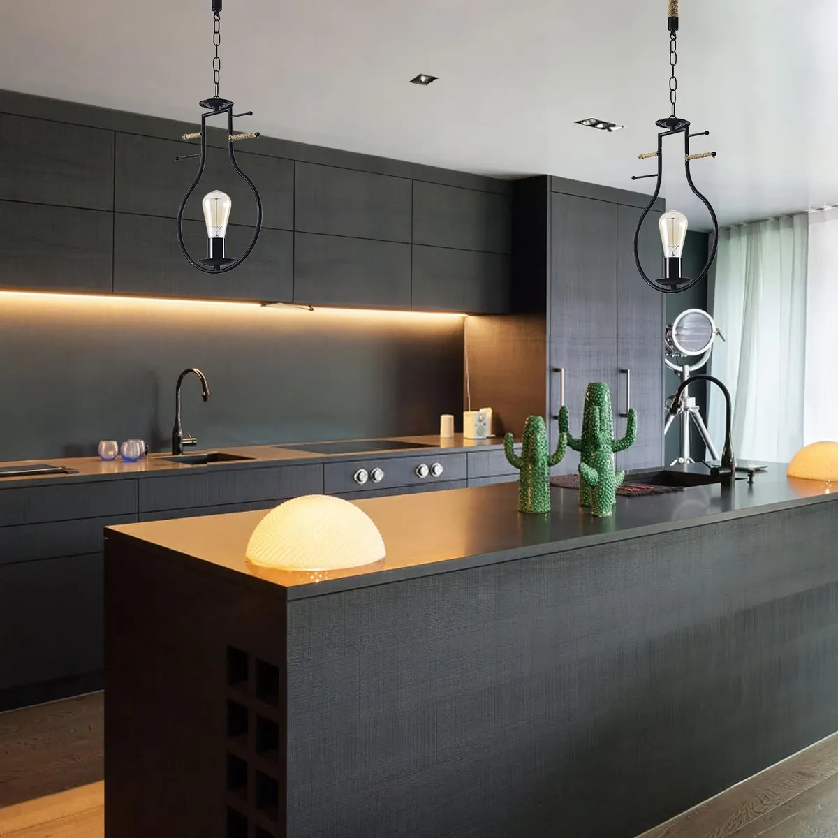 WANT - Lámpara Colgante Decorativa Rústica Diseño Violín E-27