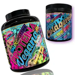 ITALO GROTTINI - PROTEINA VEGANA VAINILLA 70 sv 5LB Y PEPTIDOS Y COLAGENOS - ITALO