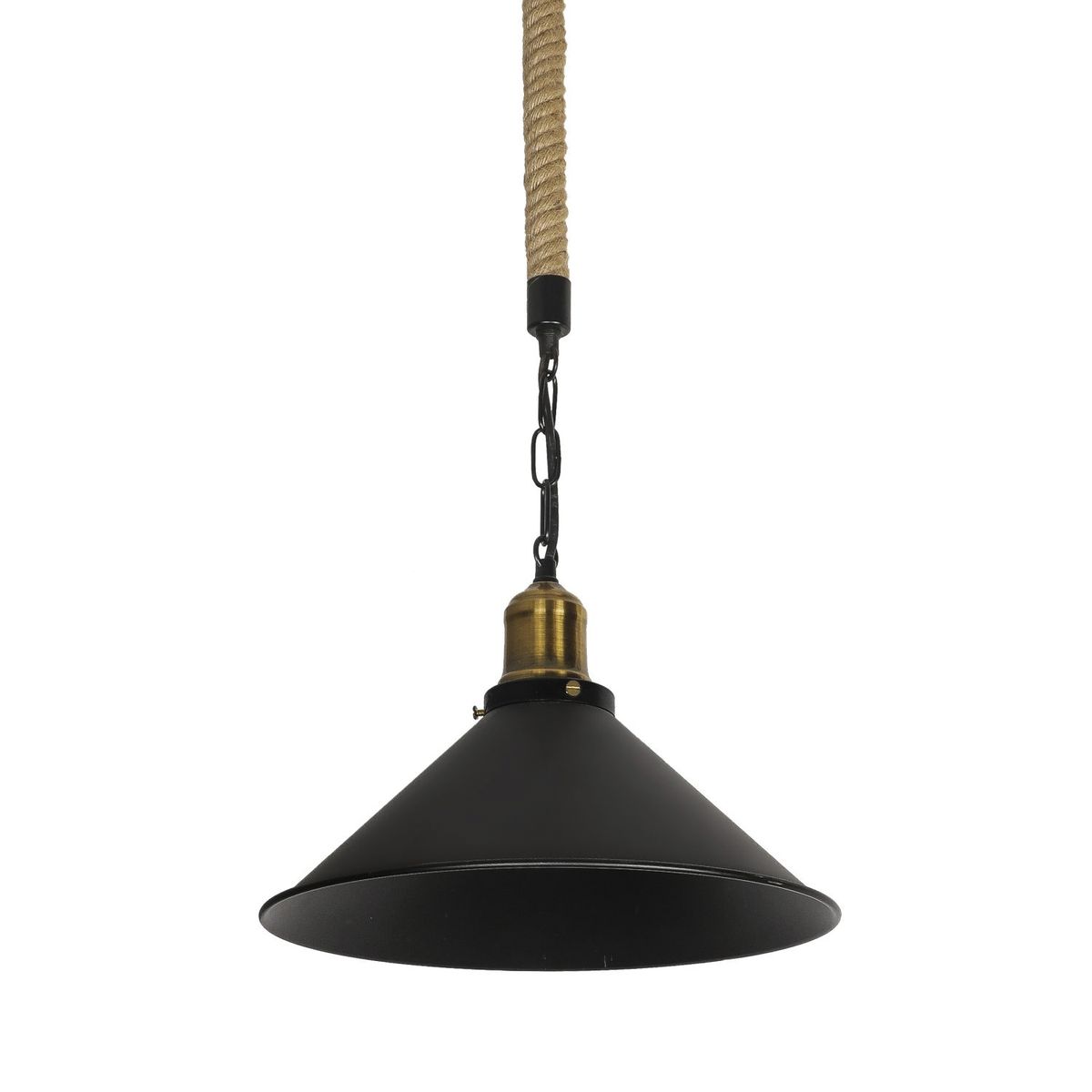 WANT - Lámpara Colgante Rústica Con Soquete Dorado Vintage E-27