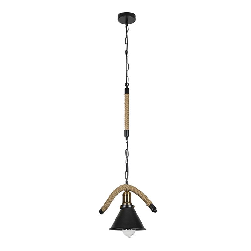 HB LEDS - Lámpara Colgante Vintage Cáñamo E-27