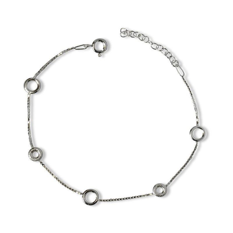 ANDREA COGGIOLA JOYAS - Pulsera Círculos y Donas Plata Fina 925