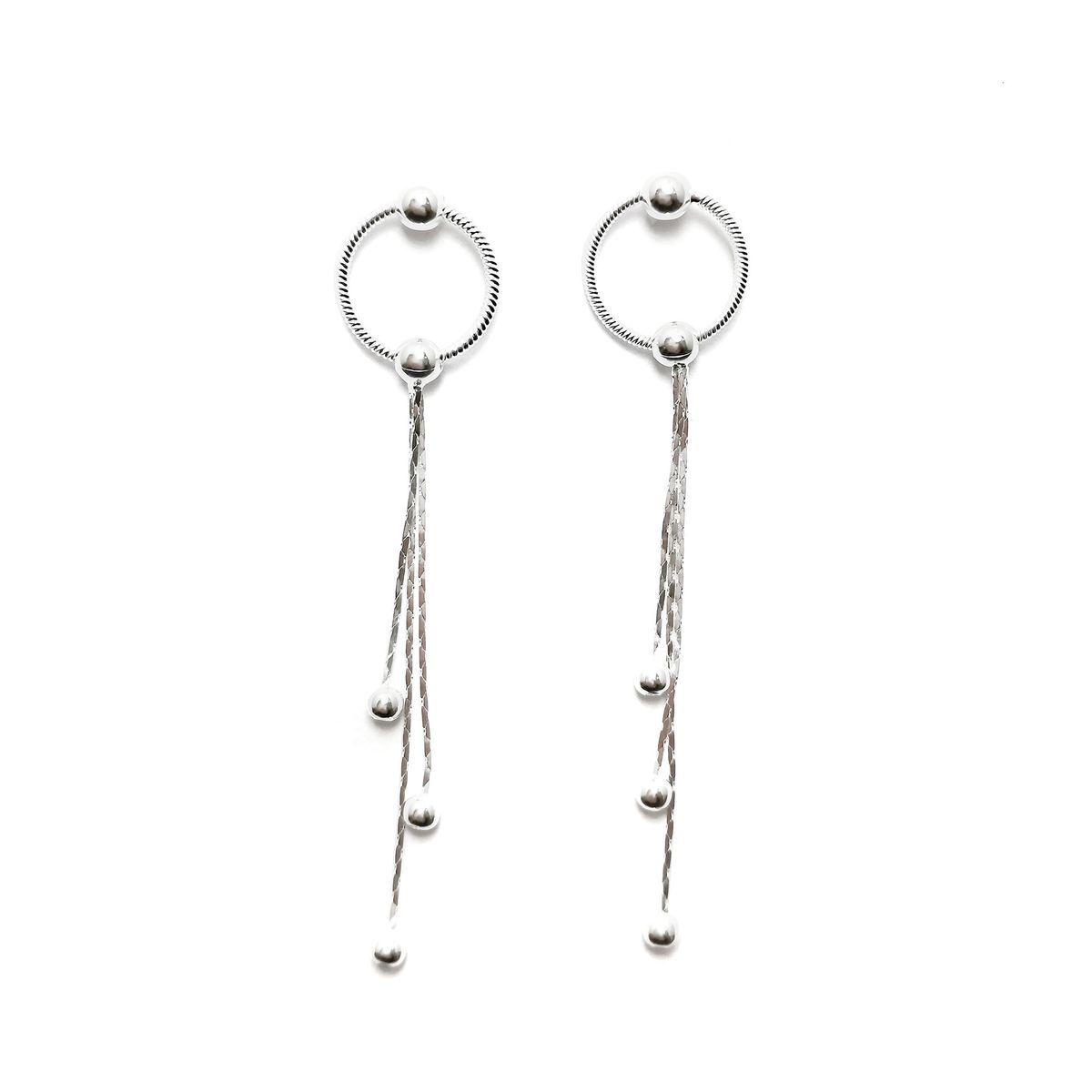 COGGIOLA - Aros Cadenas Colgantes Bolitas Plata Fina 925