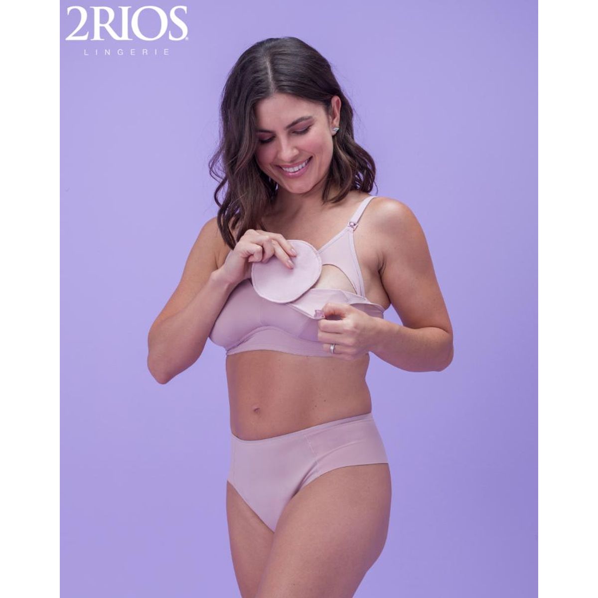 2RIOS - Absorbente de Leche Reutilizable - Flujo Moderado 2Rios - Rosa