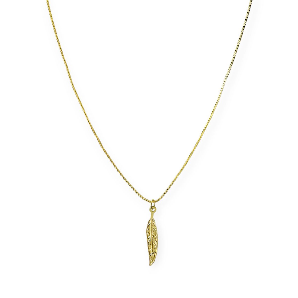 COGGIOLA - Collar Pluma Enchapado Oro 18K