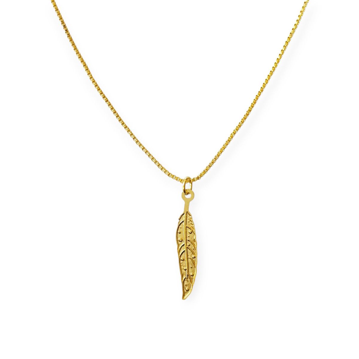 COGGIOLA - Collar Pluma Enchapado Oro 18K