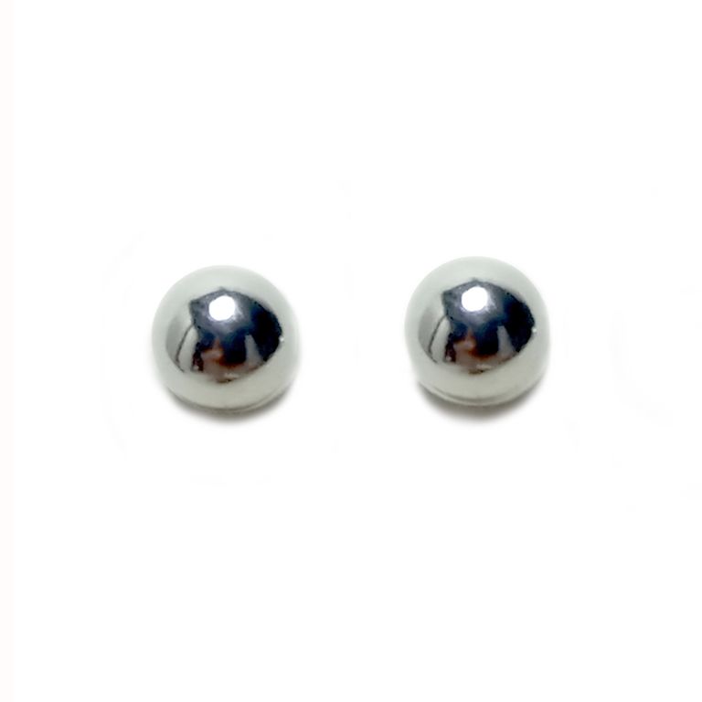Aros Bolita Mini 3mm Plata Fina 925 Plateado TALLA UNICA