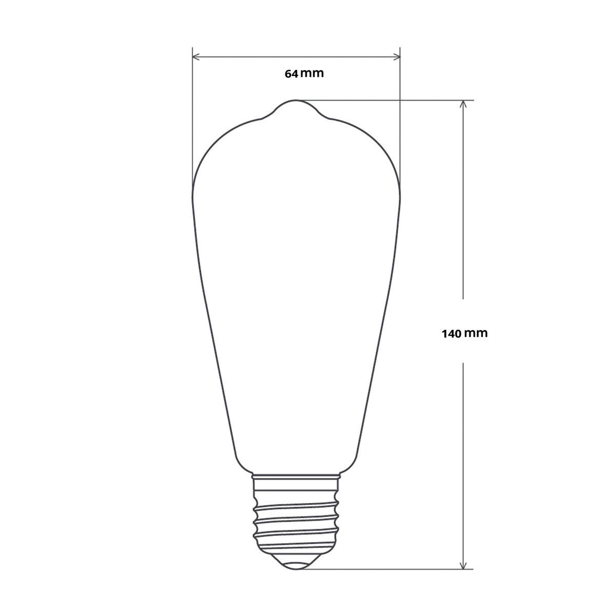 Ampolleta LED E-27 Filamento 8W ST64 SEC, marca WANT - Foto 2
