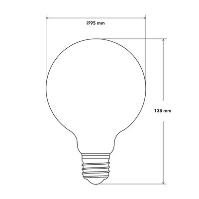 Imagen 2 del producto Ampolleta Globo LED E-27 Filamento 6W G95 SEC