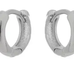 GENERICO - Aros Mujer Argollas Graciela 7,5 m Acero Rodinados Philippa Joyas