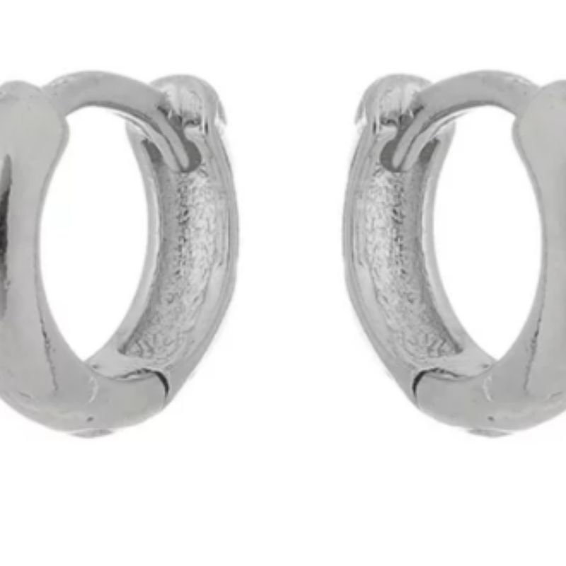 GENERICO - Aros Mujer Argollas Graciela 9,5 mm  Acero Rodinados Philippa Joyas
