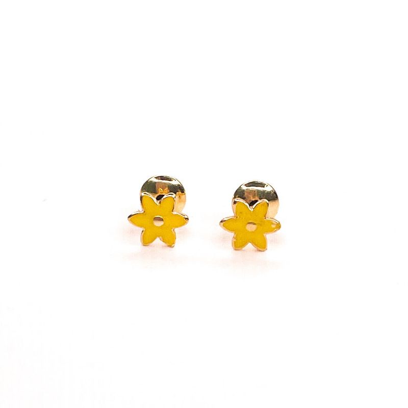 GENERICO - Aros Mujer flor amarillo