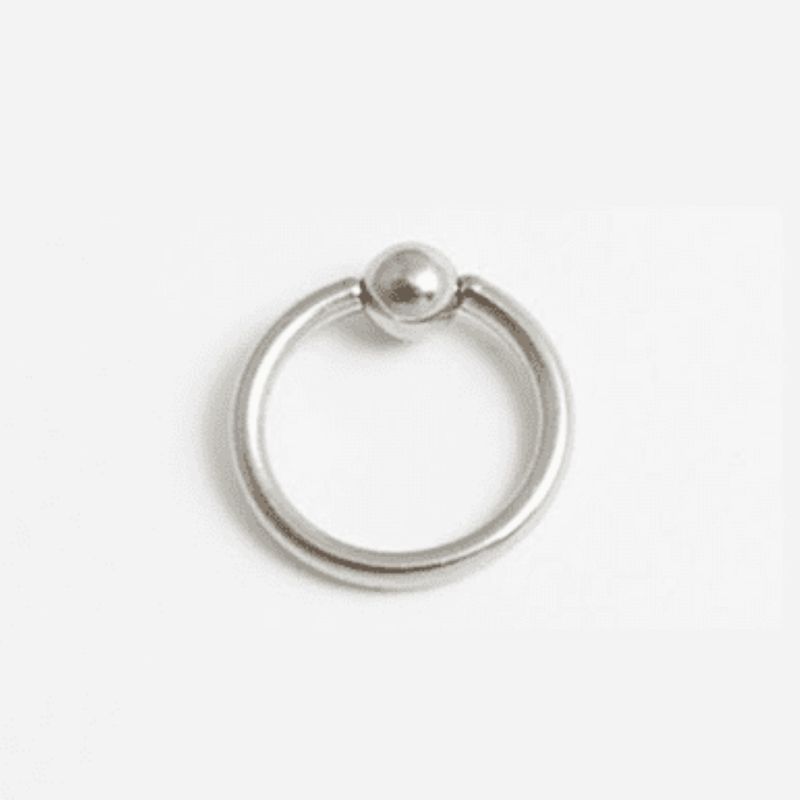 GENERICO - Aros Mujer Piercing Argolla Captive 10 mm Acero Philippa Joyas