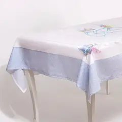 NINA HERRERA - Mantel Estampado Bicicleta Blanco 180x260cm