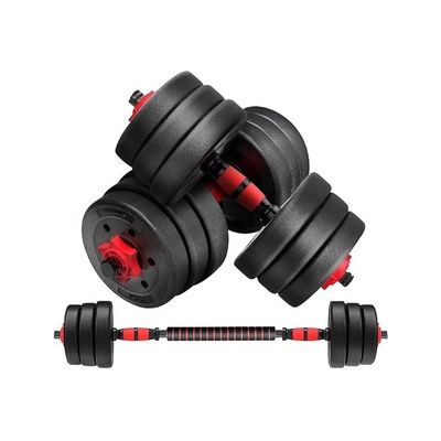 Imagen 2 del producto Set De Mancuernas 10kg Barra Armable Ajustable Profesional - Negro