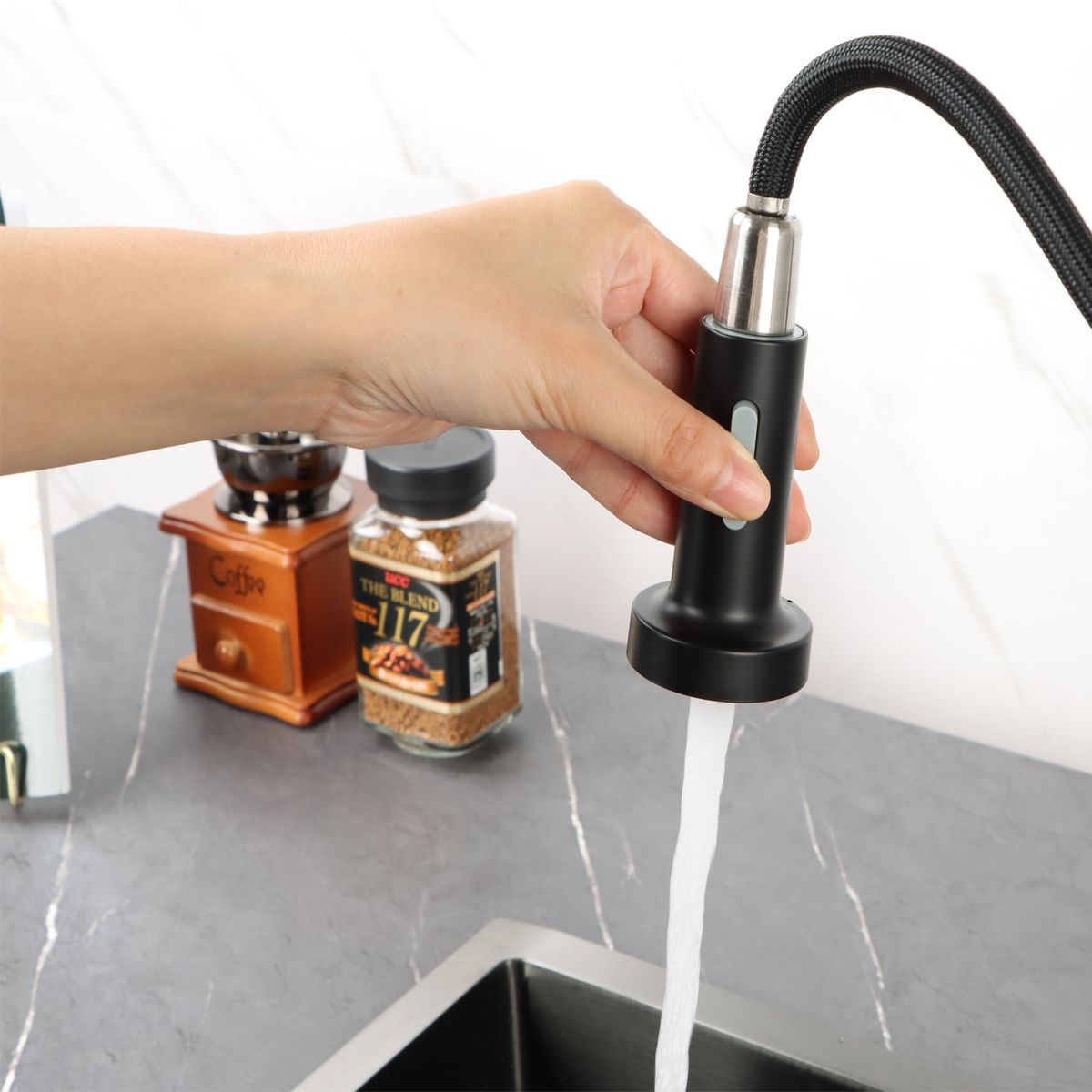 SHOOT - Llave monomando extensible black ShootHome