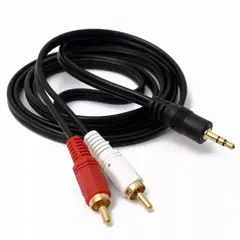 GENERICO - CABLE DE AUDIO 3.5 A 2 RCA DE 1,5 MTS.