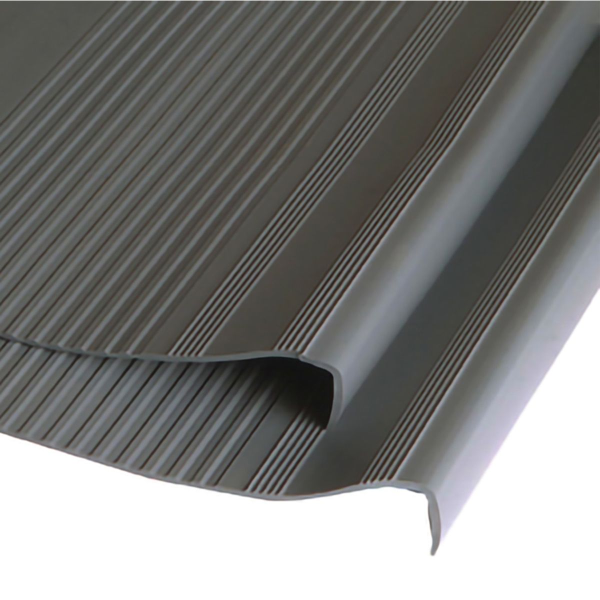 DVP - Grada Estriada Escalera Pvc 0,5x3,0 Mts Gris Oscuro Dvp