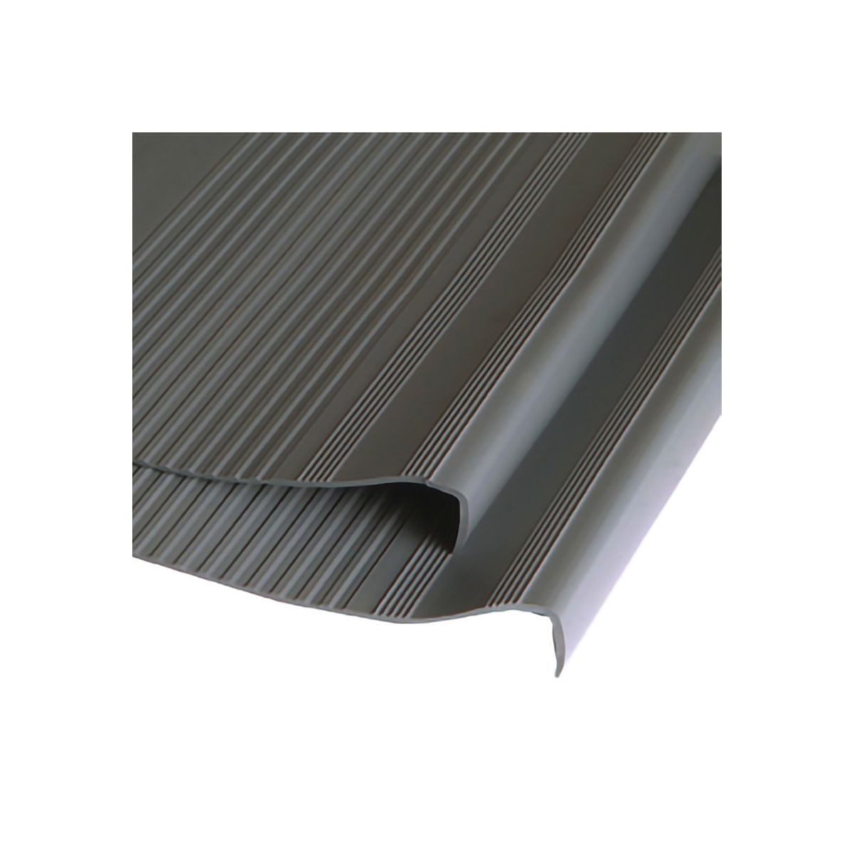 DVP - Grada Estriada Escalera Pvc 0,5x3,0 Mts Gris Oscuro Dvp