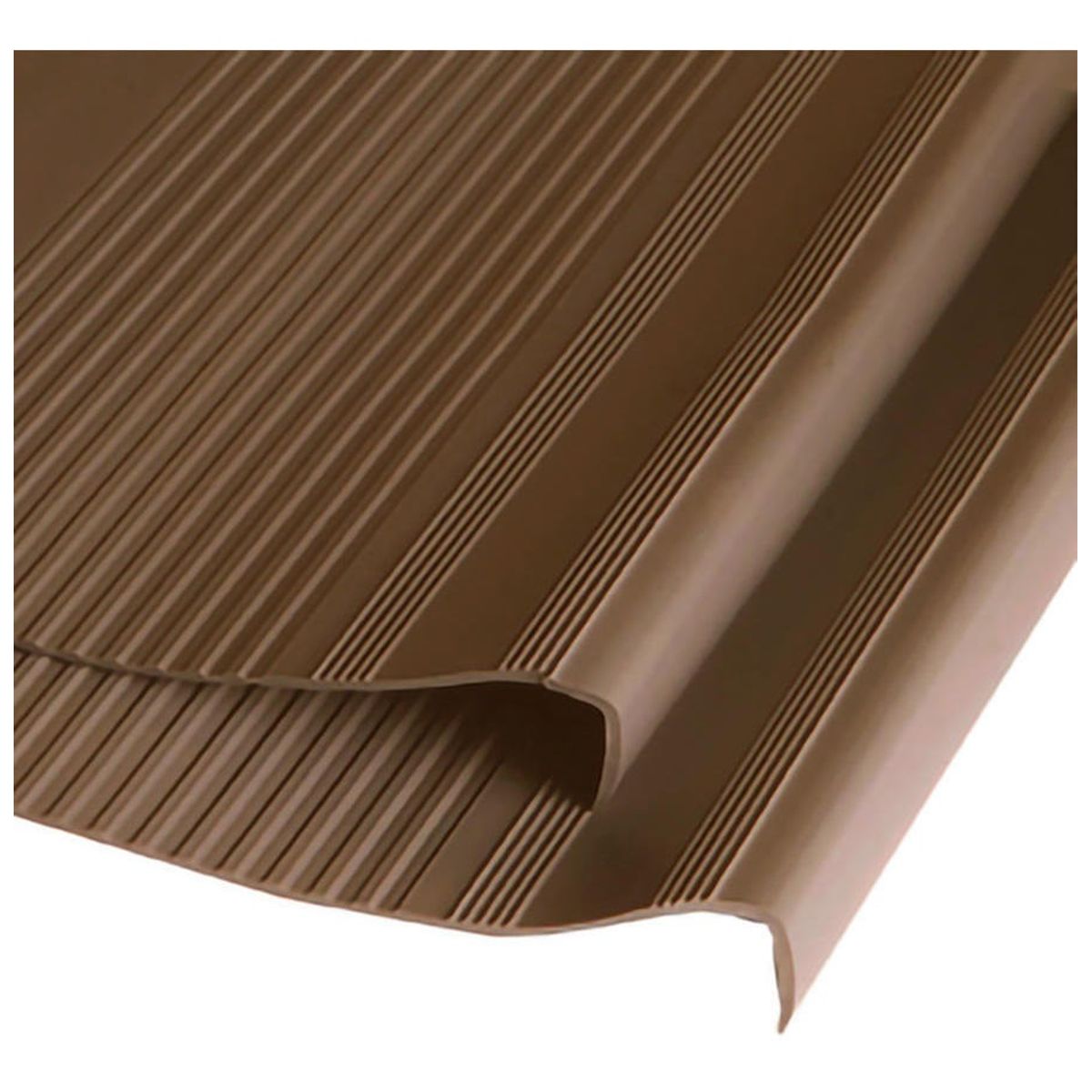 DVP - Grada Estriada Escalera Pvc 0,5x3,0 Mts Café Dvp