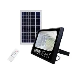 HB LEDS - Foco Proyector LED 200W Con Panel Solar y Control Remoto