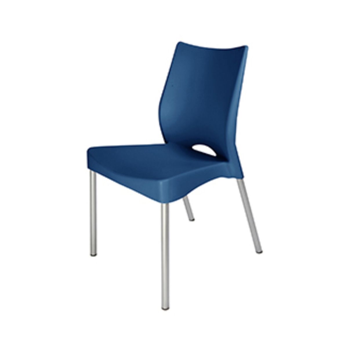 DVP - Silla Dvp Silla Plástica Azul Con Patas Metálicas Y Filtro U.