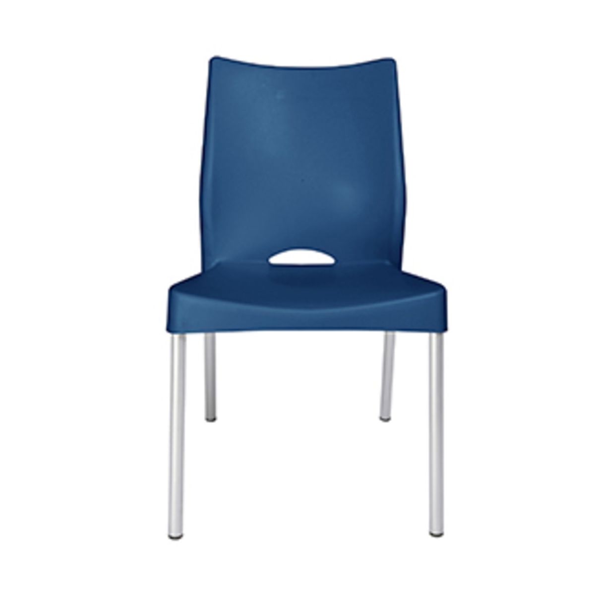 DVP - Silla Dvp Silla Plástica Azul Con Patas Metálicas Y Filtro U.