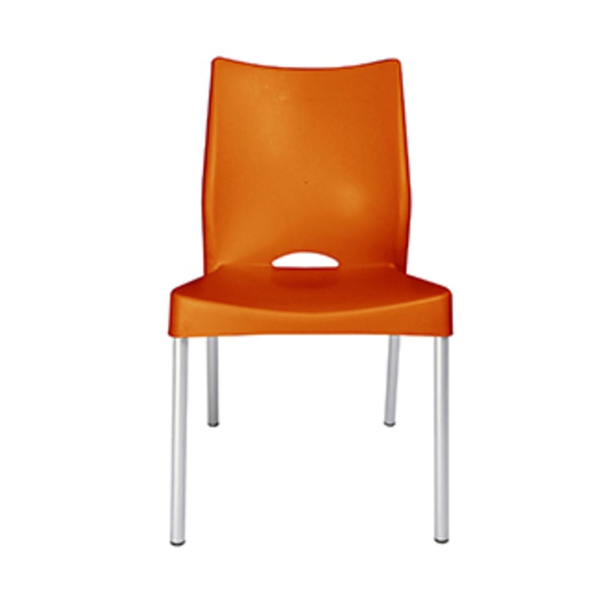 DVP - Silla Plástica Naranja Con Patas Metálicas Y Filtro Uv Dvp