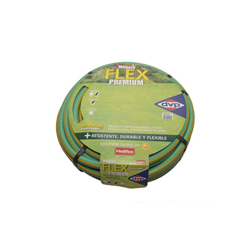 DVP - Manguera PVC Malla 1/2'' 25 metros Verde Claro Dvp.