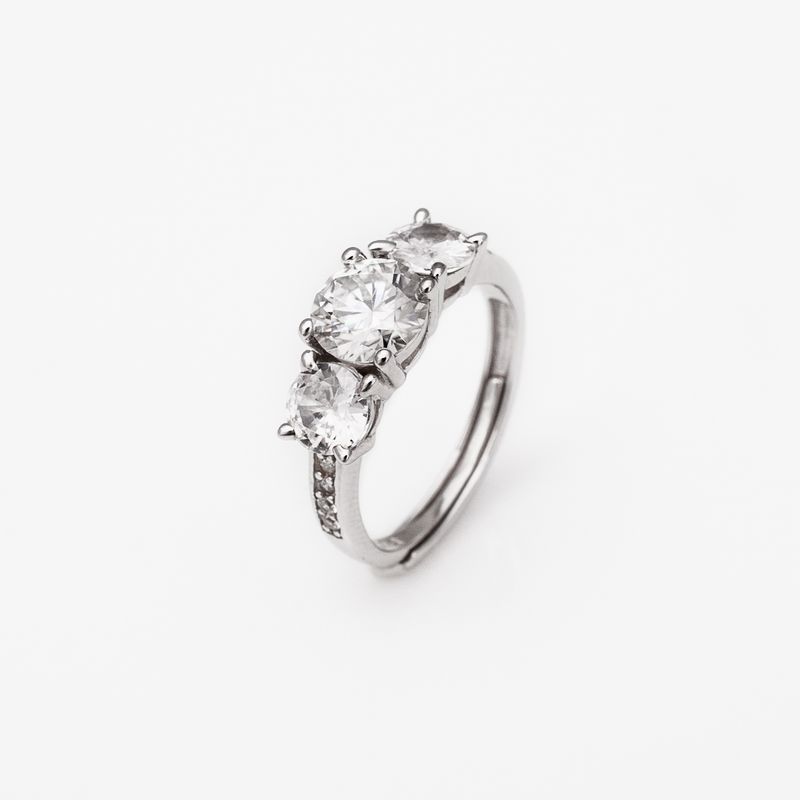 AMELIE FERRAND - Anillo LA CENTIURE D'ORION Plata 925 con Moissanita de 1 Quilate