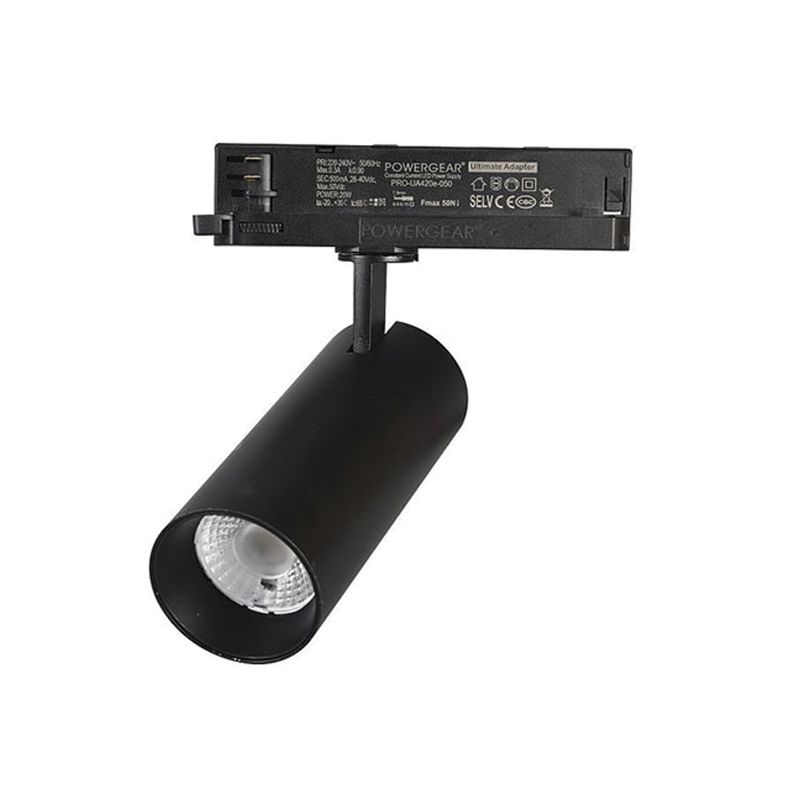 HB LEDS - Foco Decorativo Riel 40º Monofásico 30W 4000K Negro
