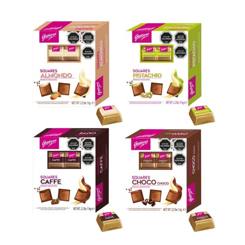 GOPLANA - Bombon Chocolate Goplana 1 Kg Sabor Pistacho