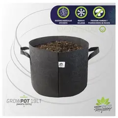 GROW GENETICS - Maceta Textil 19 Lt Pack 5 Unidades -