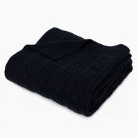 Manta Tejida Trenza Azul 130x170cm