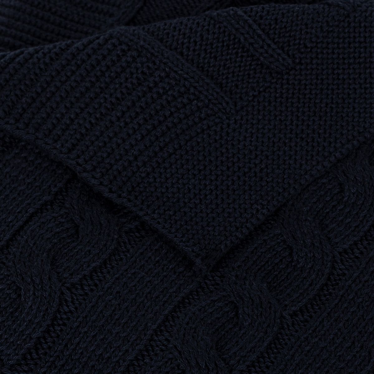 NINA HERRERA - Manta Tejida Trenza Azul 130x170cm