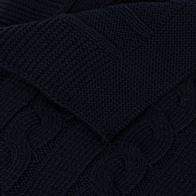 Imagen 2 del producto Manta Tejida Trenza Azul 130x170cm