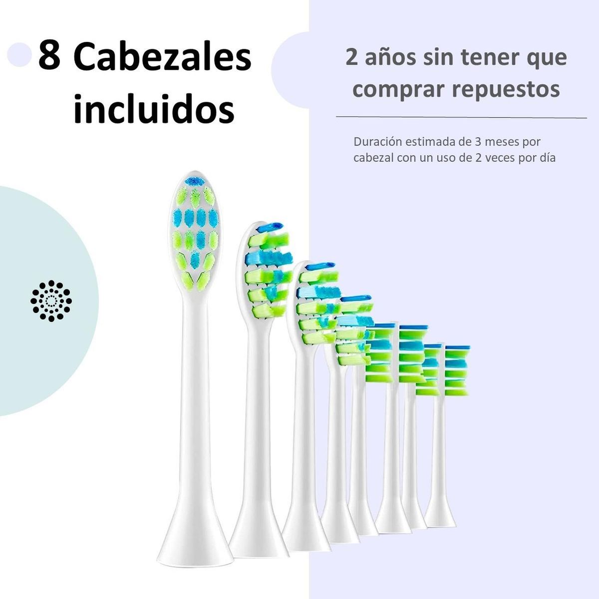 SUNDENT - Cepillo De Dientes Electrico Recargable Sundent +repuestos - Blanco