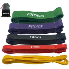 FITNICS - Power Bands Bandas Elasticas Resistencia Set 5 Latex