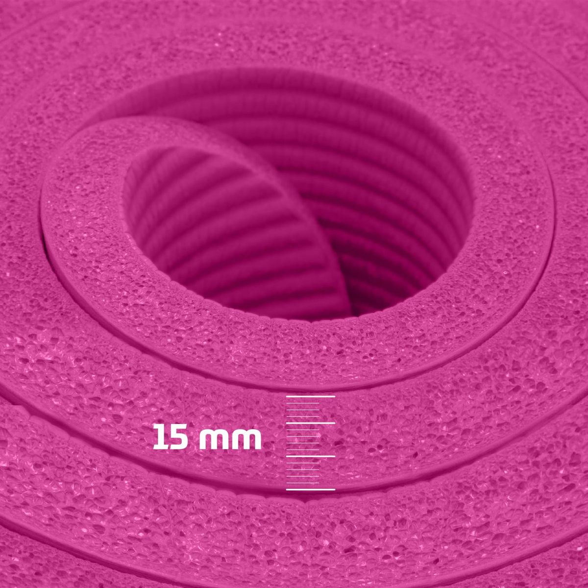 FITNICS - Mat Yoga Colchoneta Ejercicio Extra Grueso 15mm - Rosa