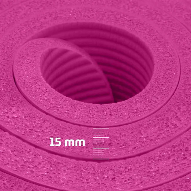 FITNICS - Mat Yoga Colchoneta Ejercicio Extra Grueso 15mm - Rosa