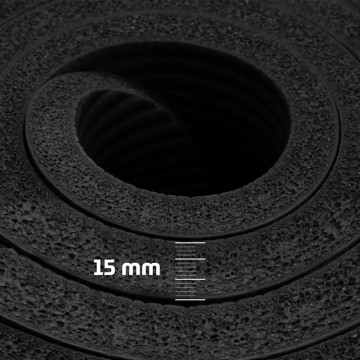 FITNICS - Mat Yoga Colchoneta Ejercicio Extra Grueso 15mm - Negro