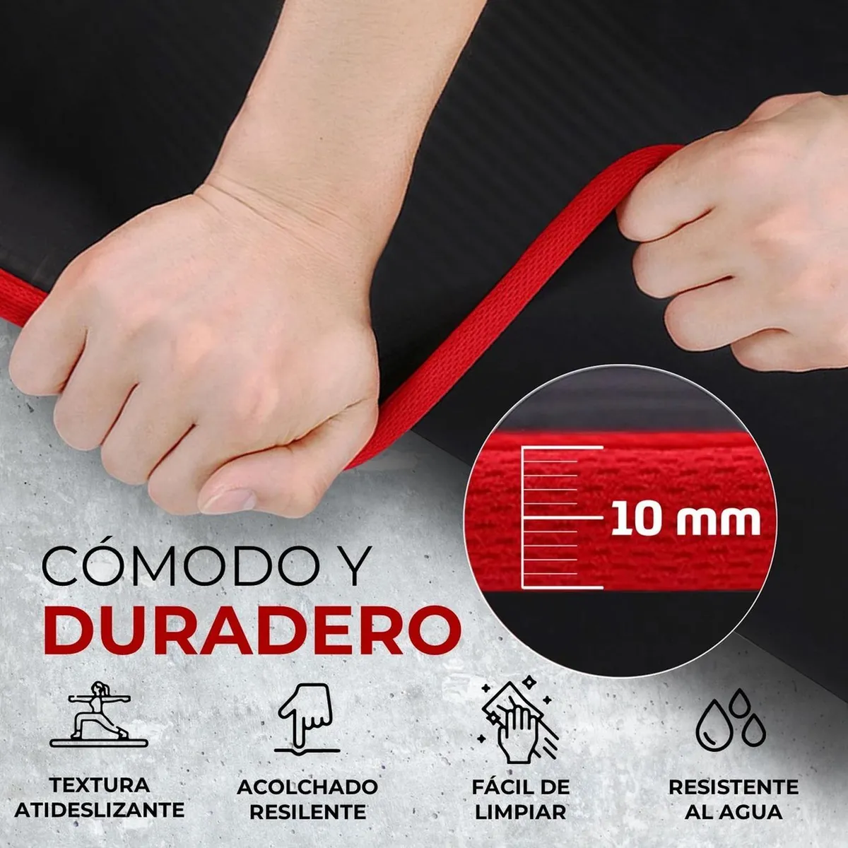 FITNICS - Mat Yoga Colchoneta +bolso+corre - Negro