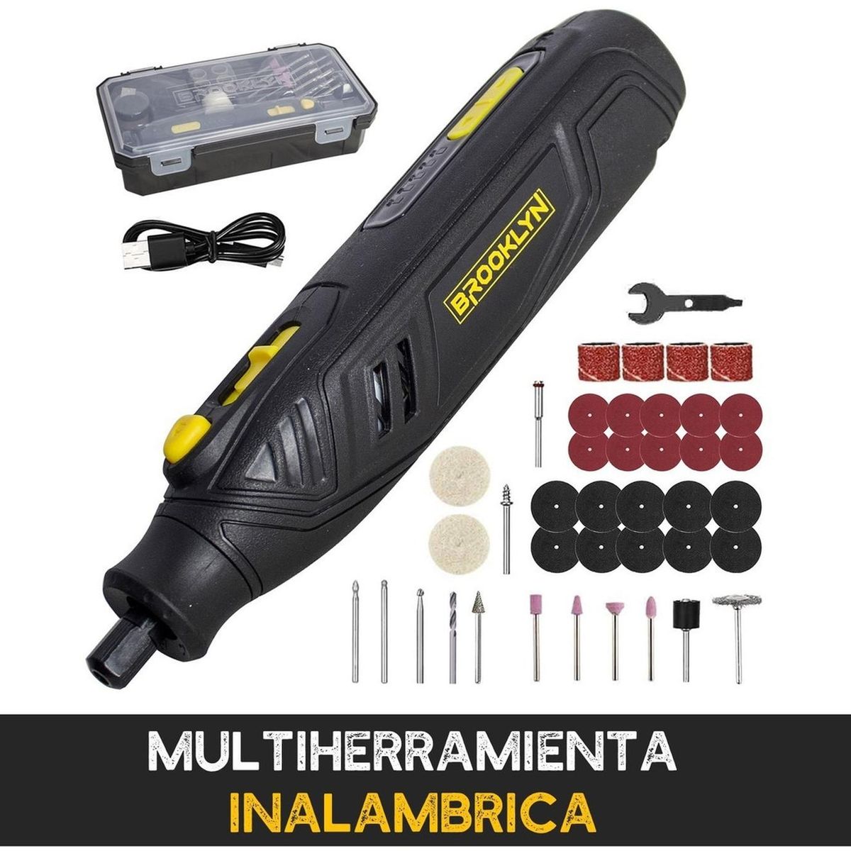 BROOKLYN - Herramienta Multiproposito Inalambrica Brooklyn +accesorios