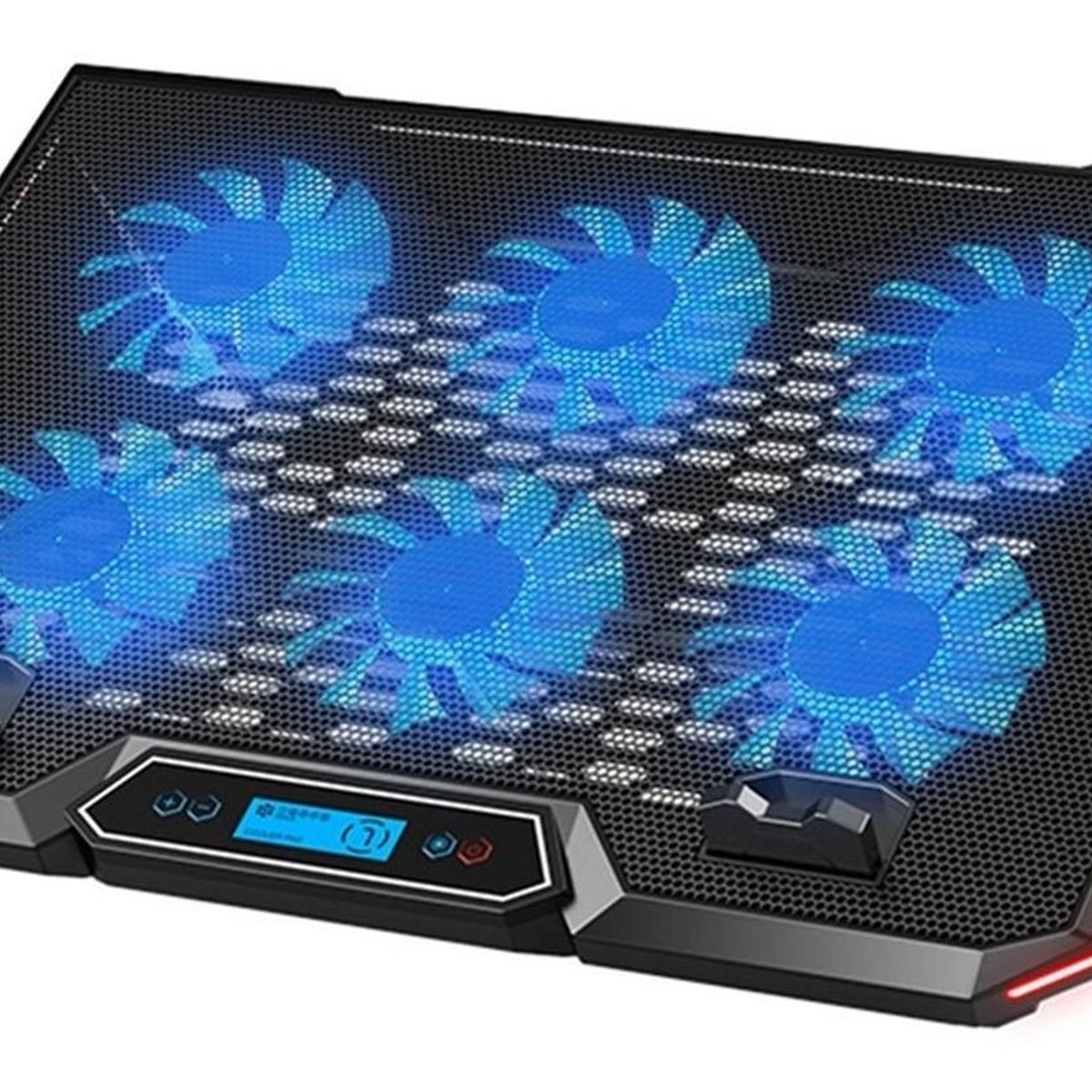 LINKON - Base Ventilador Enfriador Notebook 6 Fans Lcd Rgb Hasta 17
