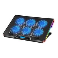 Base Ventilador Enfriador Notebook 6 Fans Lcd Rgb Hasta 17